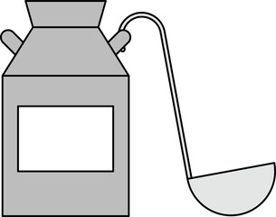 Milk can. Container for carrying milk.
