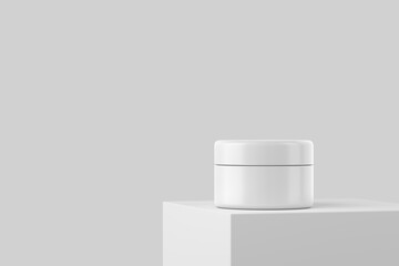 Cosmetics Bottle Jar Tube White Blank 3D Rendering Mockup