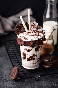 Sweet Milkshake With Whipped Cream