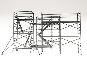 scaffolding isolated on white background - obrazy, fototapety, plakaty