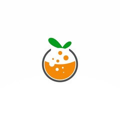 Logo Design Orange Lab With Orange And Green Color Pictorial Mark