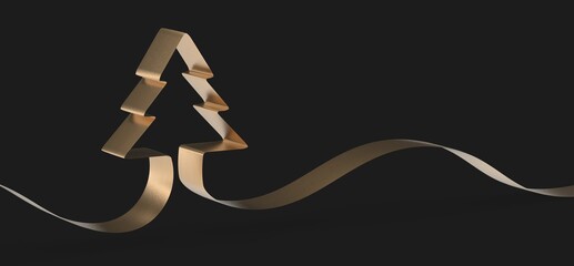 merry christmas card modern 3d minimal digital.