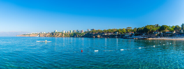 Fototapeta na wymiar Coastal view of Antalya City in Turkey