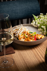 asian dish in the restaurant