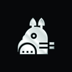 silver plated metallic icon