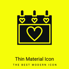 Agenda minimal bright yellow material icon