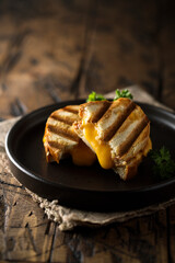 Traditional homemade grilled cheese toasts