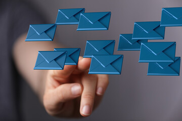 email marketing concept, send e-mail or newsletter.