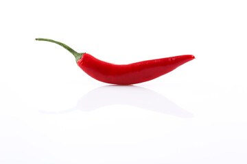 Red chili pepper isolated on a white