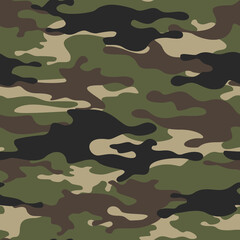 
Camouflage seamless pattern from spots. Abstract camo. Military texture. Print on fabric and clothing. Vector illustration