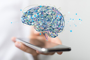 intelligence brain ai digtal 3d artificial intelligence
