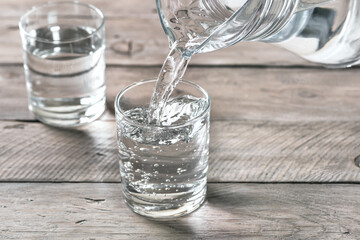 Water pouring into glass