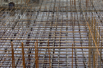 metal reinforcement, construction of a high-rise building or commercial complex6 metal construction, monolithic construction, norms of modern construction, structural safety, engineering in