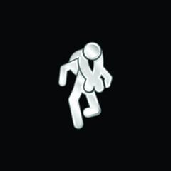 Adventure Sport Silhouettes silver plated metallic icon