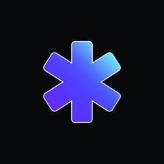 Asterisk blue gradient vector icon