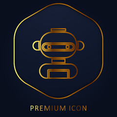 AI golden line premium logo or icon