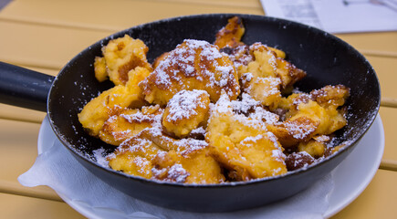 Bavarian dish called Kaiserschmarrn - travel photography - travel photography