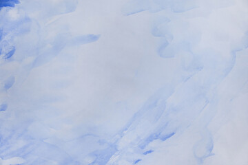 Blue sky cloudy wallpaper. Hand painted background. Effortless concept. Delicate texture.