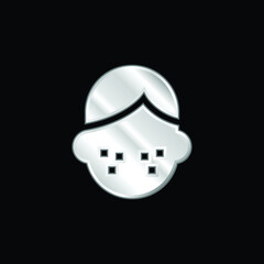 Acne silver plated metallic icon