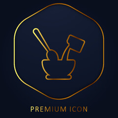 Add golden line premium logo or icon