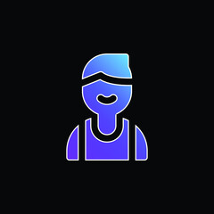 Boy blue gradient vector icon