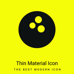 Bowling Ball minimal bright yellow material icon
