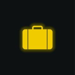 Black Baggage Tool yellow glowing neon icon
