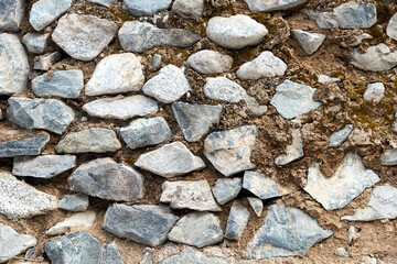 background of masonry wall of an old abandoned house