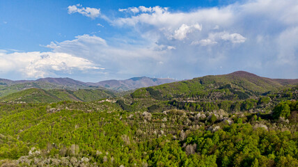 Aerial nature cloud landscapes