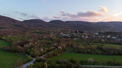Aerial nature cloud landscapes