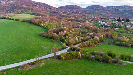 Aerial nature cloud landscapes