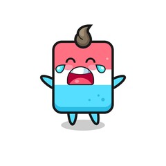 the illustration of crying eraser cute baby