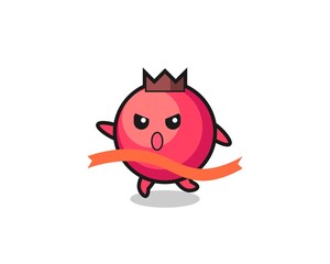 cute cranberry illustration is reaching the finish