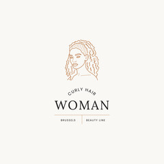 Hand drawn line art beauty vector logo design template. Illustration of elegant signs and badges for beauty, natural and organic products, cosmetics, spa and wellness, fashion, wedding and jewelry.
