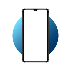 Realistic smartphone mockup set. Mobile phone blank, white screen design mock up. Isolated vector illustration