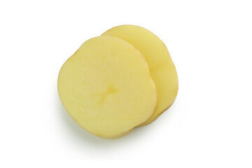 Tasty young potato isolated on white background
