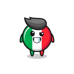cute italy flag mascot with an optimistic face