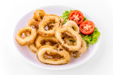 Fried calamari rings