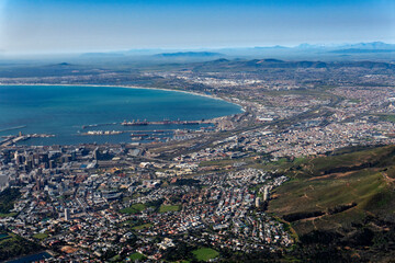 Obraz premium View on Cape Town from Table Mountain