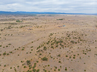 Fototapeta na wymiar Open empty land in arizona