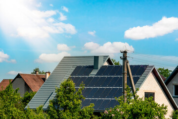 Solar panels on a roof