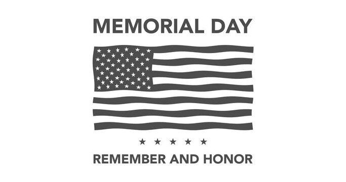 american us flag waving 4th july memorial day animated. america holiday usa states video animation 4k