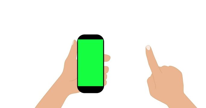 hand finger touching screen. forefinger touch press click move  video animation. animated moving moving phone. slide 4k