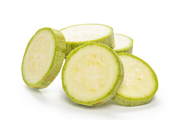 zucchini on white background