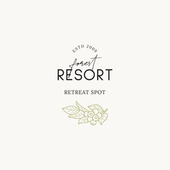 Hand drawn line art beauty vector logo design template. Illustration of elegant signs and badges for beauty, natural and organic products, cosmetics, spa and wellness, fashion, wedding and jewelry.
