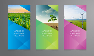 Agriculture roll up banner design