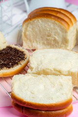 Roti sisir or Homemade Sweet Soft Pull Over Bread. Roti sisir is an  traditional bread that is much liked by the Indonesian people for breakfast