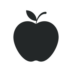 Apple shape icon. Fruit silhouette symbol logo. Vector illustration image. Isolated on white background.