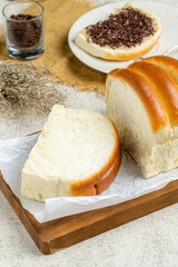 Roti sisir or Homemade Sweet Soft Pull Over Bread. Roti sisir is an  traditional bread that is much liked by the Indonesian people for breakfast