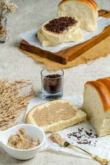 Roti sisir or Homemade Sweet Soft Pull Over Bread. Roti sisir is an  traditional bread that is much liked by the Indonesian people for breakfast